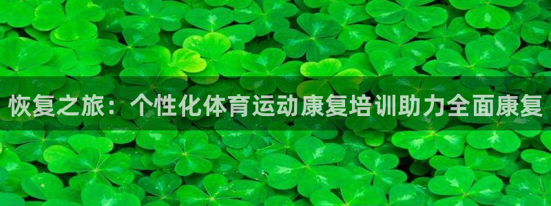 中欧体育下载：恢复之旅：个性化体育运动康复培训助力全面康复